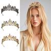 1pc Romantic Princess Crown for Girls Handmade Rhinestone Tiara with Zircon Headband Perfect for Birthdays Weddings Parties Gifts