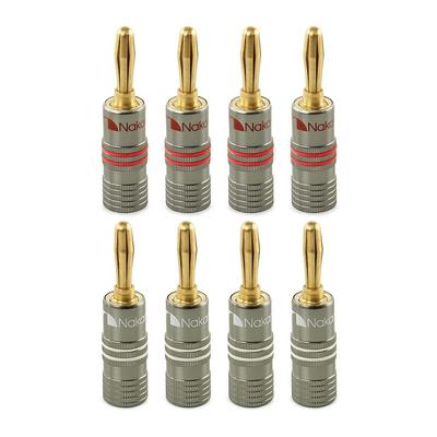 Nakamichi Ultimate Series 24K Gold Plated Beryllium Red Copper Banana Plug Speaker Connectors This Product Is Ideal for Flexible Connection Cables To