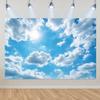 Blue Sky White Cloud Background Natural Landscape Home Party Decoration Backdrop Portrait Photography Banner Baby Shower Props