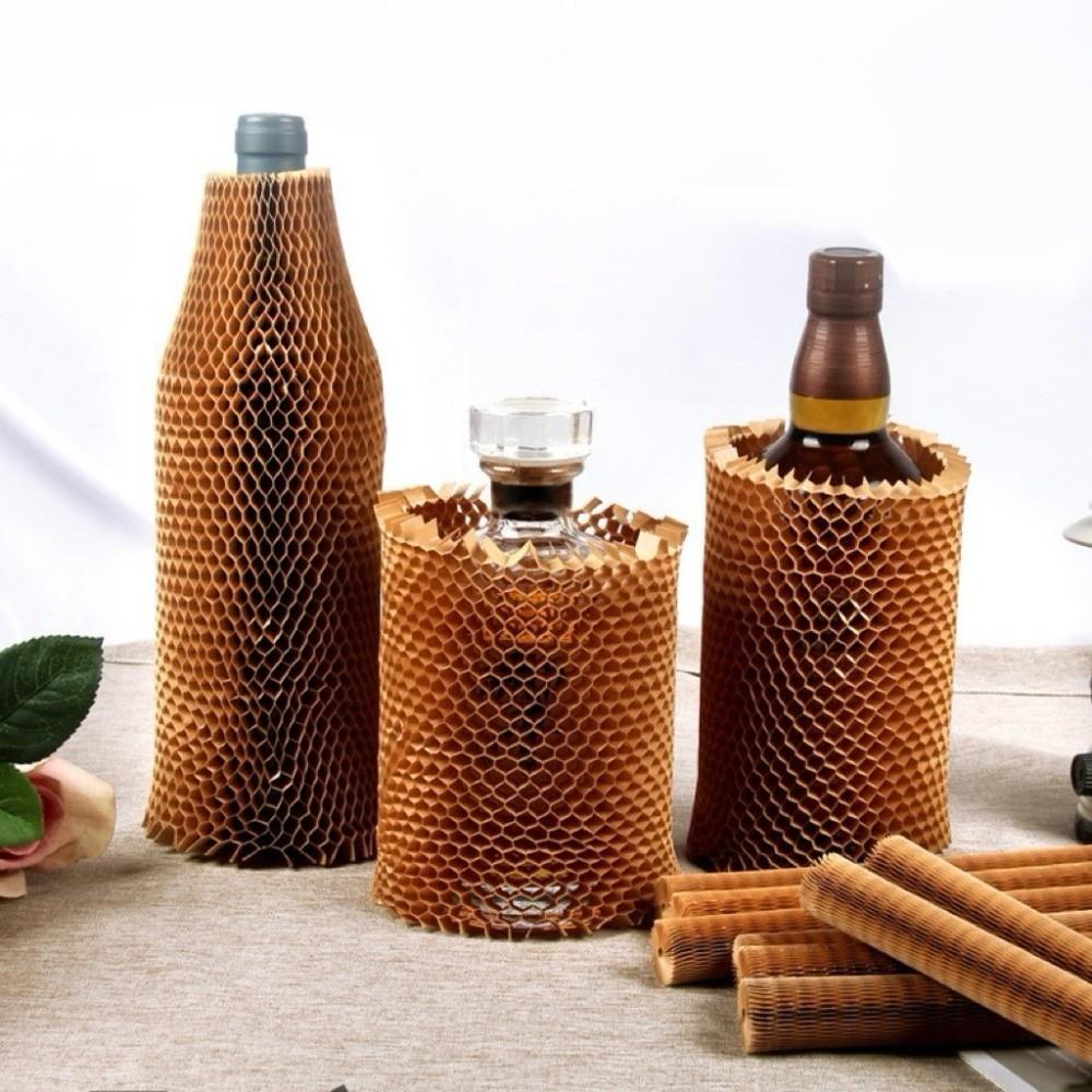 3D Honeycomb Paper Wine Bottle Cover Hollow Out Vase Protective Cover Cup Cover  Gift Packaging