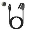 Heavy Duty SCART 8Pin RGBs Sound Video Cord 28AWG Conductors AntiInterferences Shielded Structure