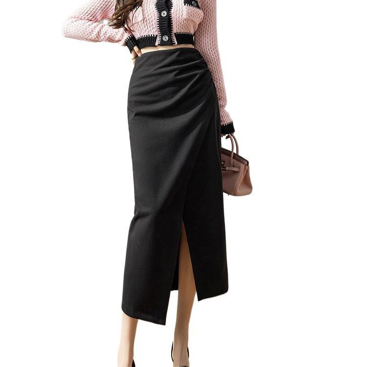 High Waist Irregular A-line Woolen Skirt - Autumn/Winter 2025