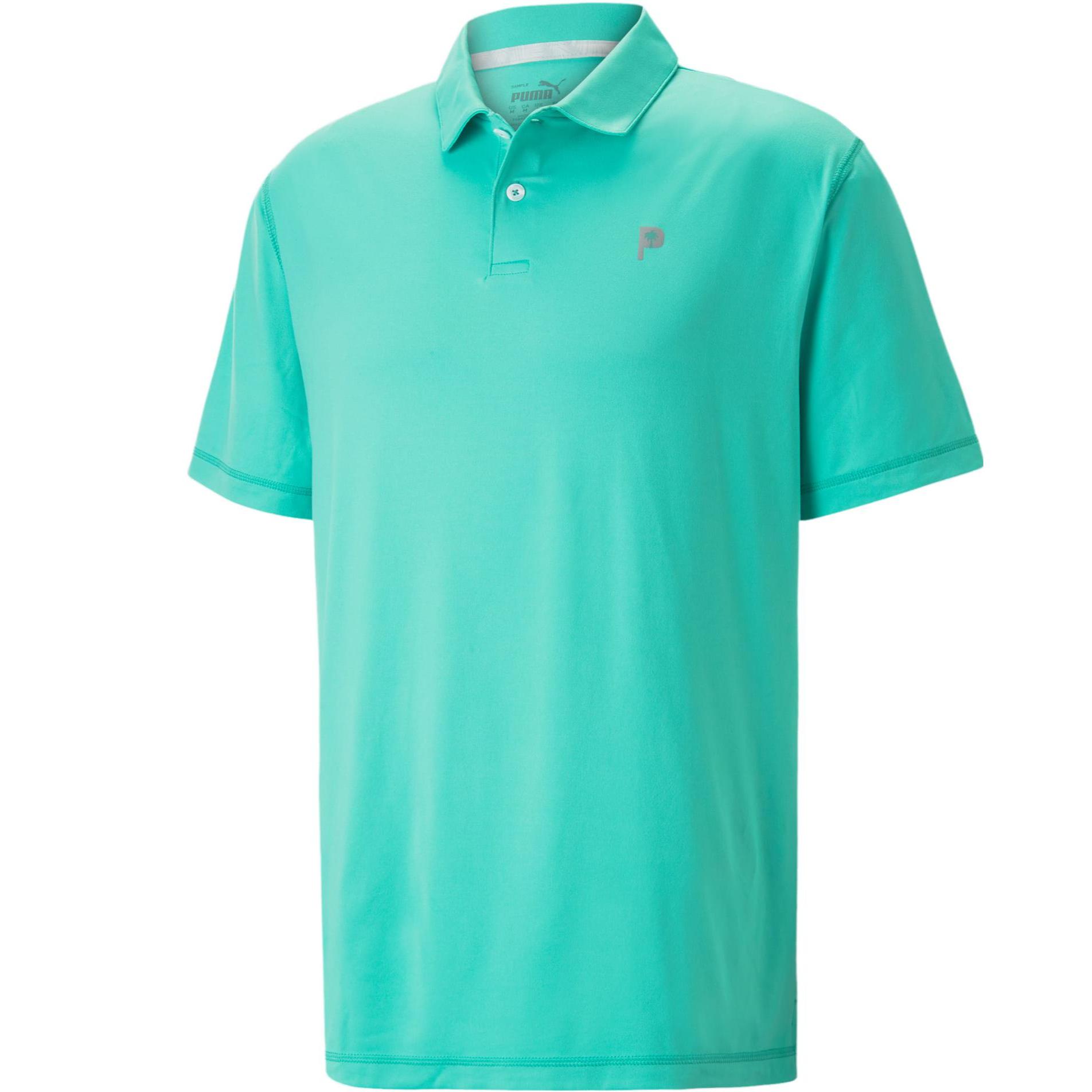 

Puma Рубашка-поло Golf X Ptc Collaboration Однотонная Повседневная с принтом букв Короткий рукав Мужские топы Светло-зеленый 539201-03 L