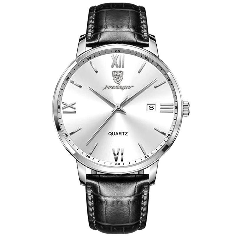 Swiss Brand Ultra-thin Men s Watch Waterproof Luminous Quartz Watch Casual Style Sliver White