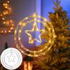 LED Light String, Battery Powered Double Round Pendant Light with Remote and Timer, Holiday Lamp for Camping Home Decoration