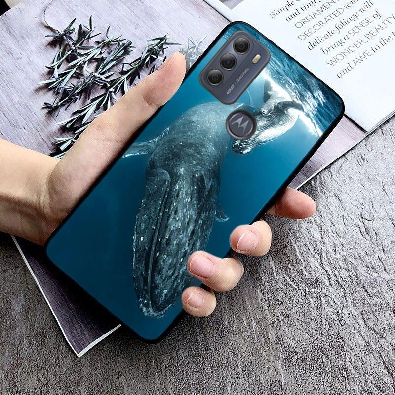 Ocean Whale Shark Case for Motorola Moto EDGE 20pro EDGE 20lite E6 E7 Cover G STYLUS GPLAY GPOWER G 5G PLUS G30 G100 Funda Coque