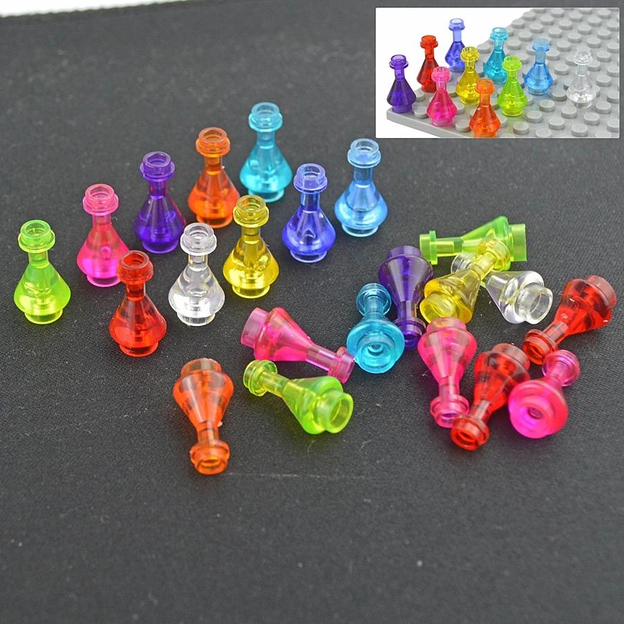 10 Pieces Transparent Wine bottle Pharmacy Flask Toysets Matches 93549 Creating Block DIY Building Assembly Learning Toy Ideal For Little Ones Gift