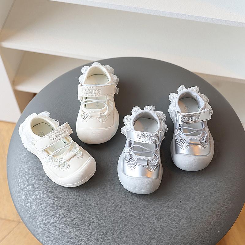 Girls Korean Style Sweet Sports Shoes Children's Lightweight Sandals Girls Lace Mary Jane Shoes