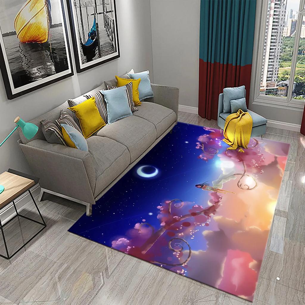 3D Lovely Cute Cartoon Pink Girl Carpet Girl Teen Bedroom Living Room Door Entrance Decoration Rug Bathroom Kitchen Non-slip Mat