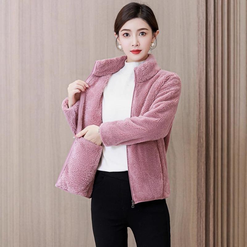 Women's Autumn Coat Women's Autumn and Winter Outer Women's High-end Women's Clothing Light Luxury Aura Strong Lamb Wool Sweater