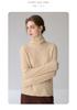 Women's Heavyweight Cable Knit Cashmere Mock Neck Sweater - Loose Pullover Base Layer for Autumn/Winter Fashion
