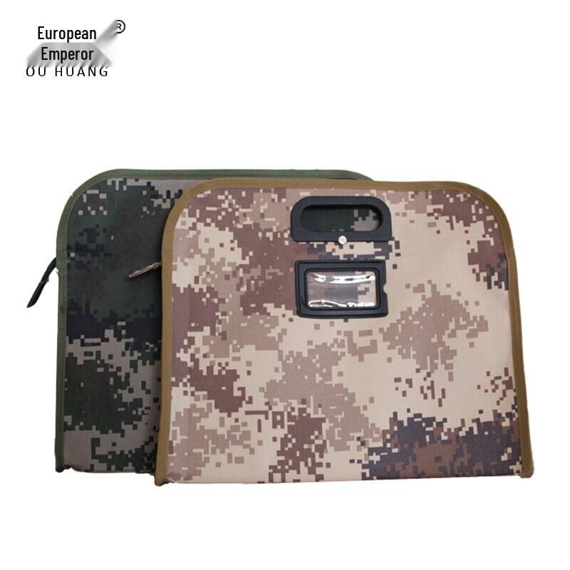 OuHuang Camouflage Canvas Document Bag