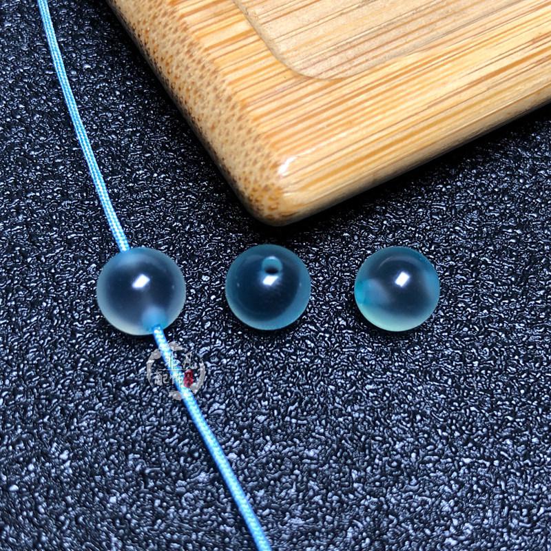 Ice Blue Candy Heart Agate Beaded Bracelet - DIY Crystal Handmade for Men  Women