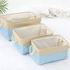 Flax Laundry Hamper Foldable Sundries Sorting Basket Desktop Bucket  for Sorting