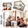 35 Pcs Miniature Dollhouse Wallpaper Self-Adhesive Mini Diy Floorboards Wall Paper Real Life Diy Decoration For Dollhouse