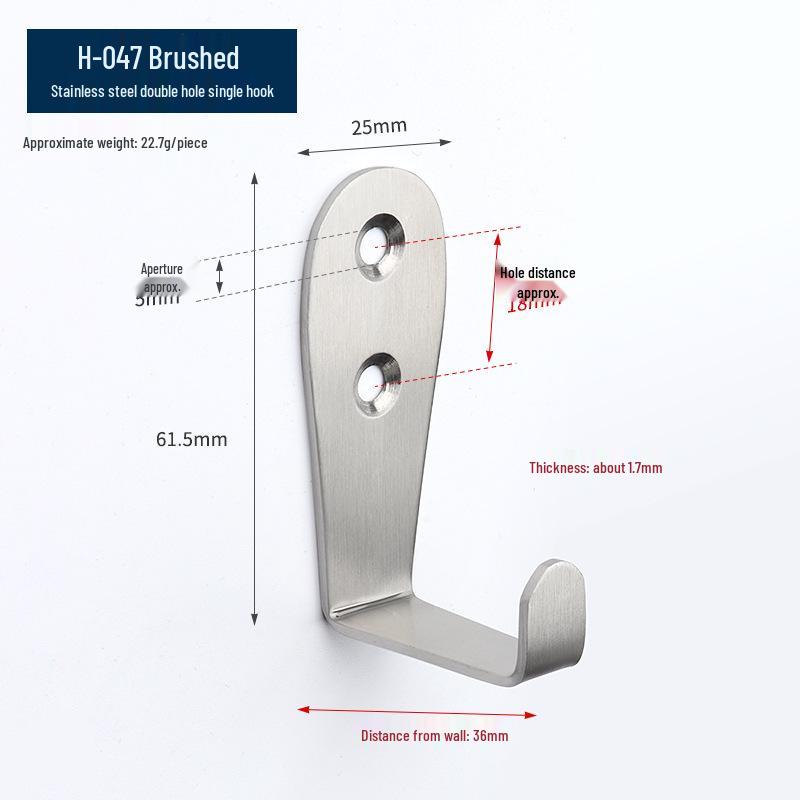 Stainless Steel Bathroom & Wardrobe Coat Hook