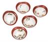 Kutani Ware Iwataya Small Bowl Assorted Nut Designs 4.2-inch Set, K9-222