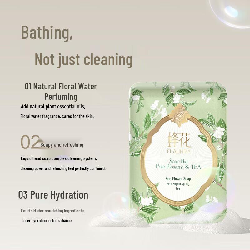 Bee & Flower Sandalwood Soap - Pear Rhyme Spring Tea Scent