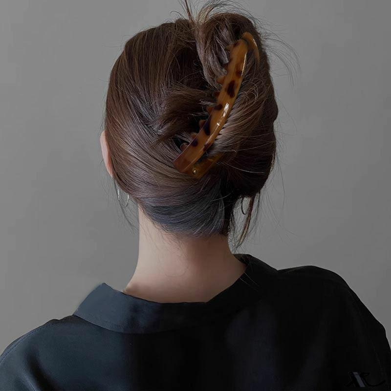 Korea Vintage Lange Haarspangen Einfarbig Bananenclip Damen Haaraccessoires Mode Pferdeschwanz Haarspangen Haarklammern Haarnadeln