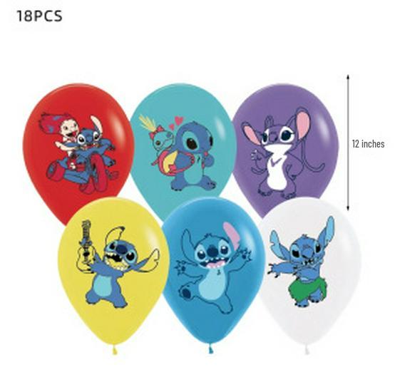 Blue Interstellar Stitch Party Decorations: Plates, Cups, Flags, Candy Boxes