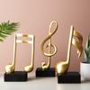 Gilded Minimalist Musical Staff Resin Ornament | Wine Cabinet/TV Console/Piano Top/Office Desktop