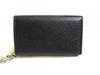 Authentic BVLGARI Black Leather 6 Pics Key Chain #a838  Refurbished