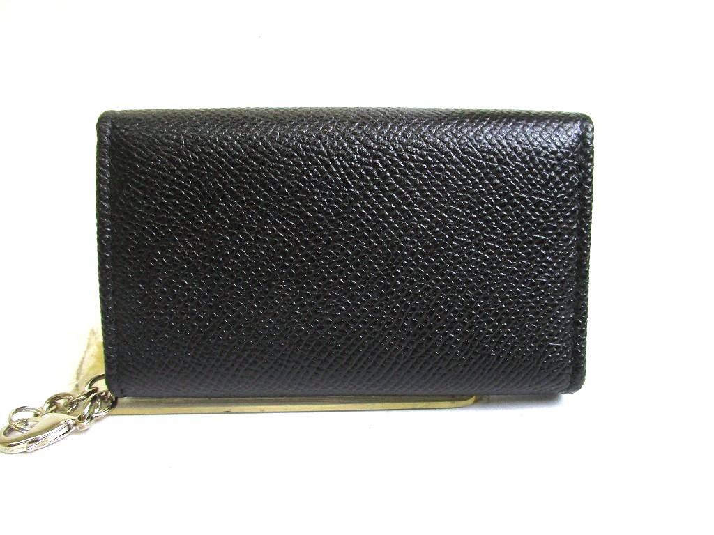 Authentic BVLGARI Black Leather 6 Pics Key Chain #a838  Refurbished