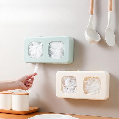 Wandmontierte Aufbewahrungsbox, Küchen-Frischhaltefolie, Wandmontierte Lagerung, Silikon Wasserdicht, Staubdicht, Transparente und Sichtbare Aufbewahrungsbox