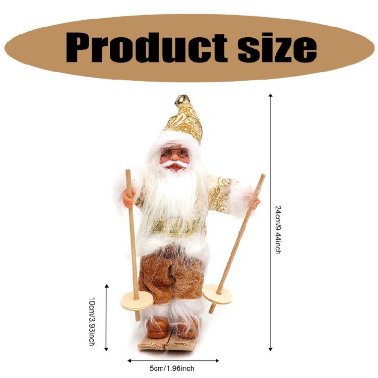 Enchanting Santa Skiing Display Portable Santa Skier Doll Festival Hanging Decorations for Celebration