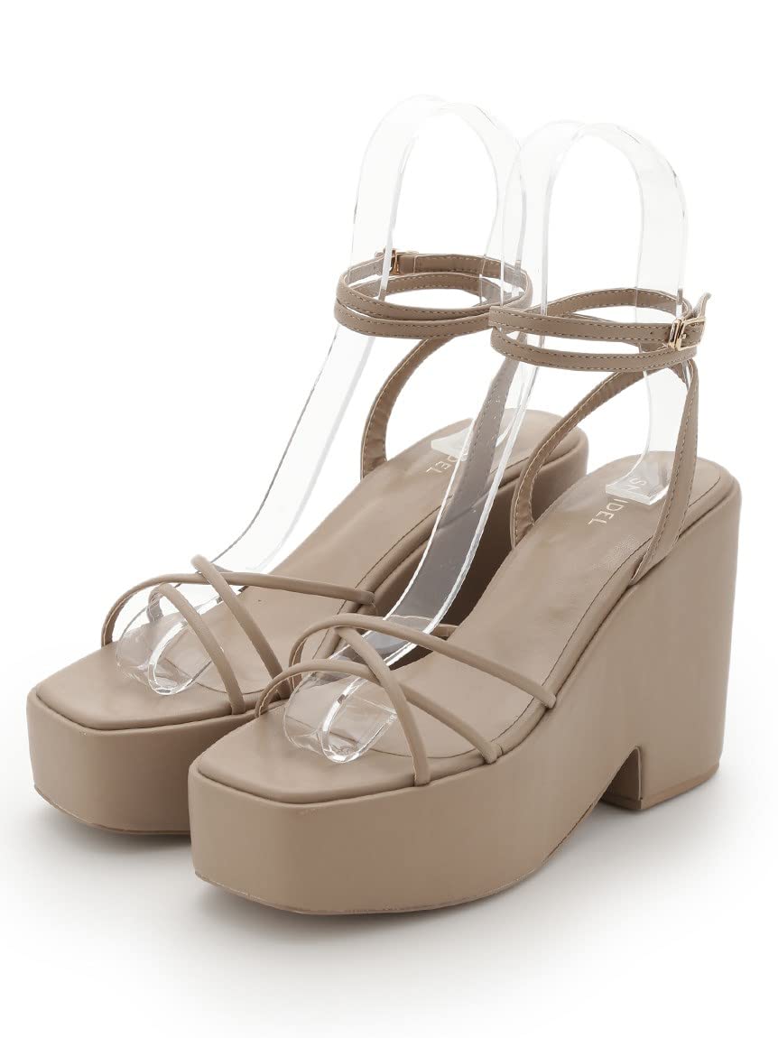

Narrow Strap Wedge Sole Sandals SWGS232607 BEG small [Sneider] Women s