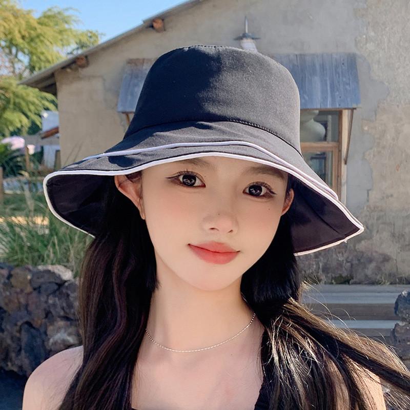 Polyester Cool Sun Hat With Wide Brim And Stylish Bow For Summer Outdoor Use