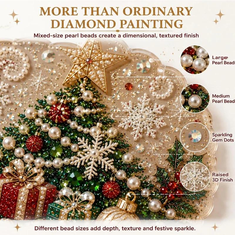 Perlen Diamantmalerei Sonnenfänger Set Bastelset Acryl Runde Platte mit Spitzenrand Perlen Basteln Weihnachten Diamantmalerei