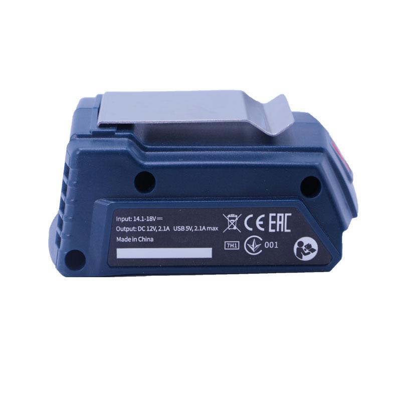 Dual USB Adapter Converter for Bosch 18V Li-ion Battery  GAA 18V-24 USB Charging Portable Power Adapter with Indicator Light