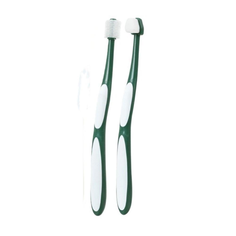 

2pcs 360 Degree Cleaning Teeth Cleaning Brush Bite Resistant Cat Toothbrushes Bad Breath Care темно-зеленого