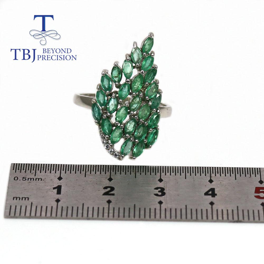 Luxuriöser natürlicher Smaragdring aus 925er Sterlingsilber für Damen, edler Schmuck, Verlobung, Jahrestag