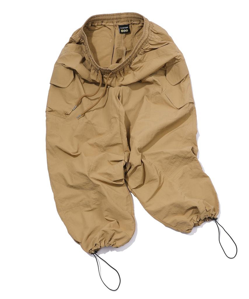 CPGN STUDIO Assassin Wide Nylon Cargo Pants Beige