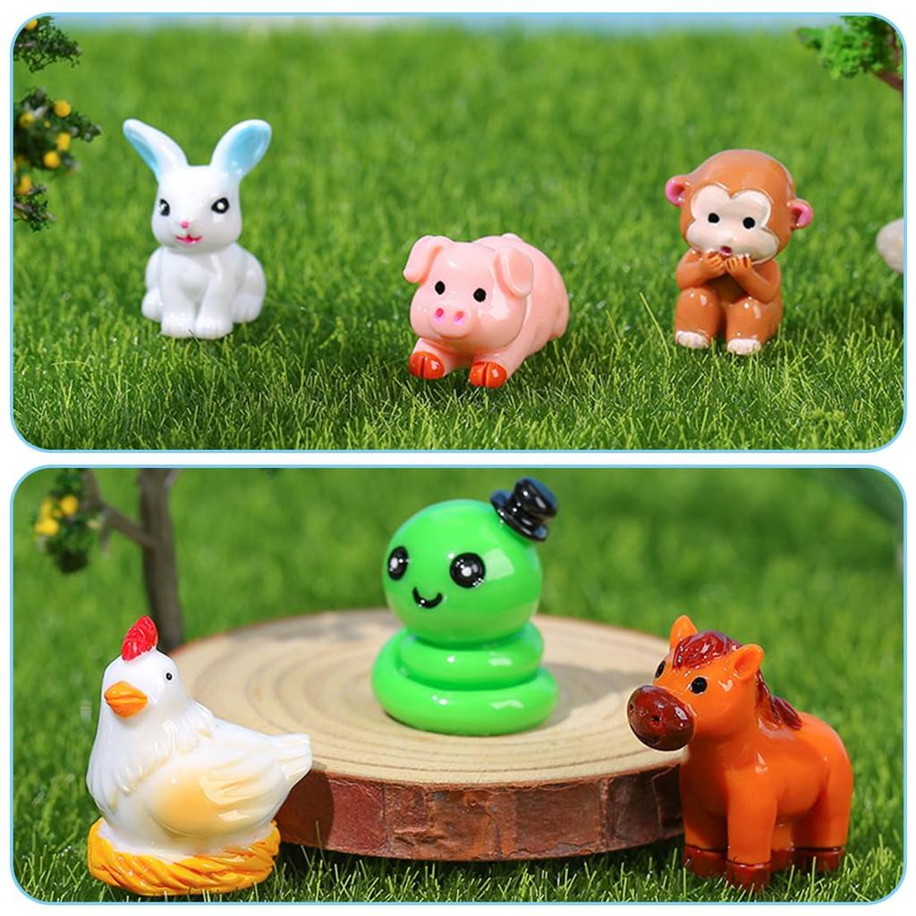DeryArcle Zodiac 12 Zodiac Signs Cute Good Lucky Feng Shui Good Healing Micro Garden Healing Many Gift 3D 3D Miscellaneous Funny Landscape Tools