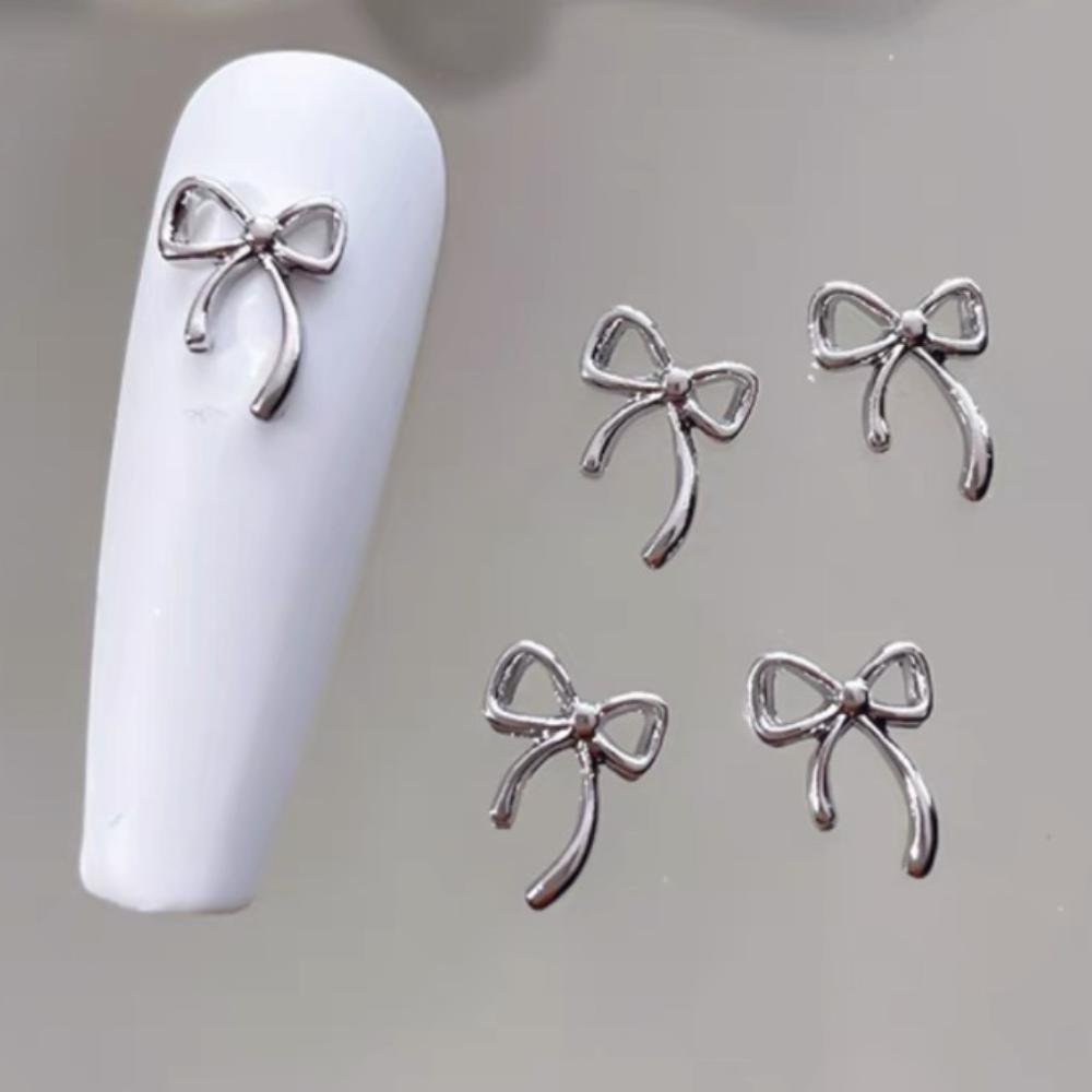 20pcs/Lot 3D Metal Nail Art Charm Bow Ribbon Nail Art Decoration  for Valentine's Day Christmas Day