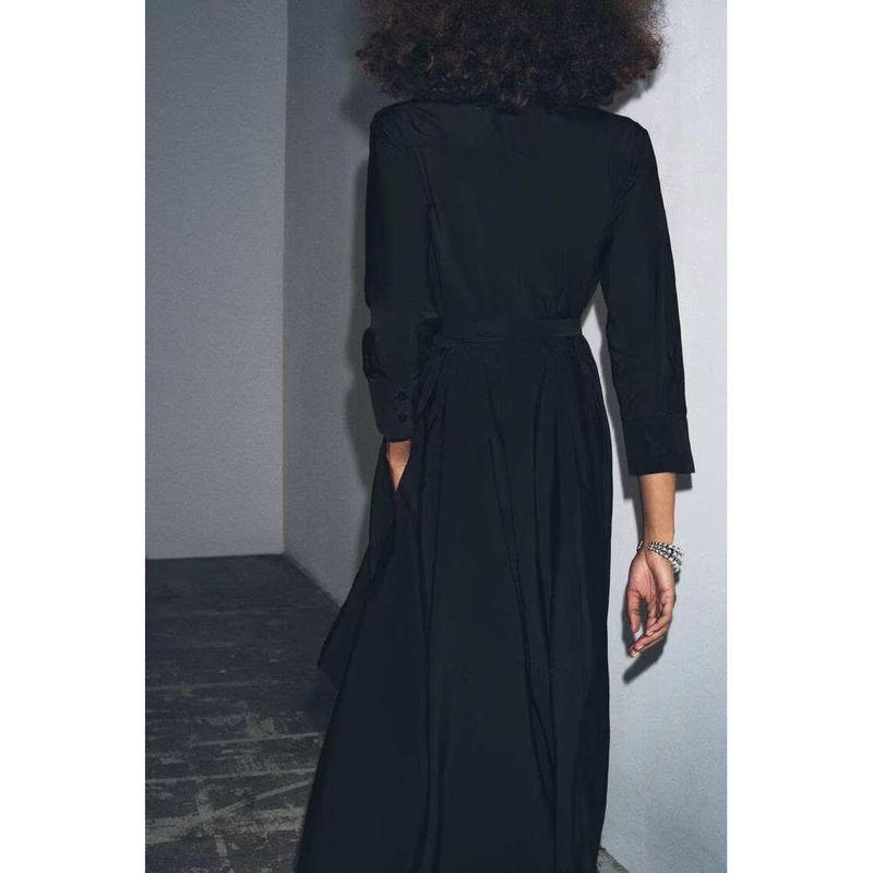 Za Export New Arrival Women's Clothing ZR Fashion Style Fashion All-Match Long Sleeves Shirt Style Midi Skirt Dress 8852065