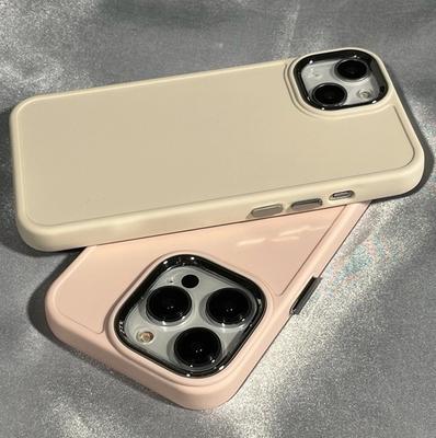 Applicable To IPhone16 Plating Lens Simple Phone Case Solid Color Apple 15Pro High-end XR Soft Protection Case