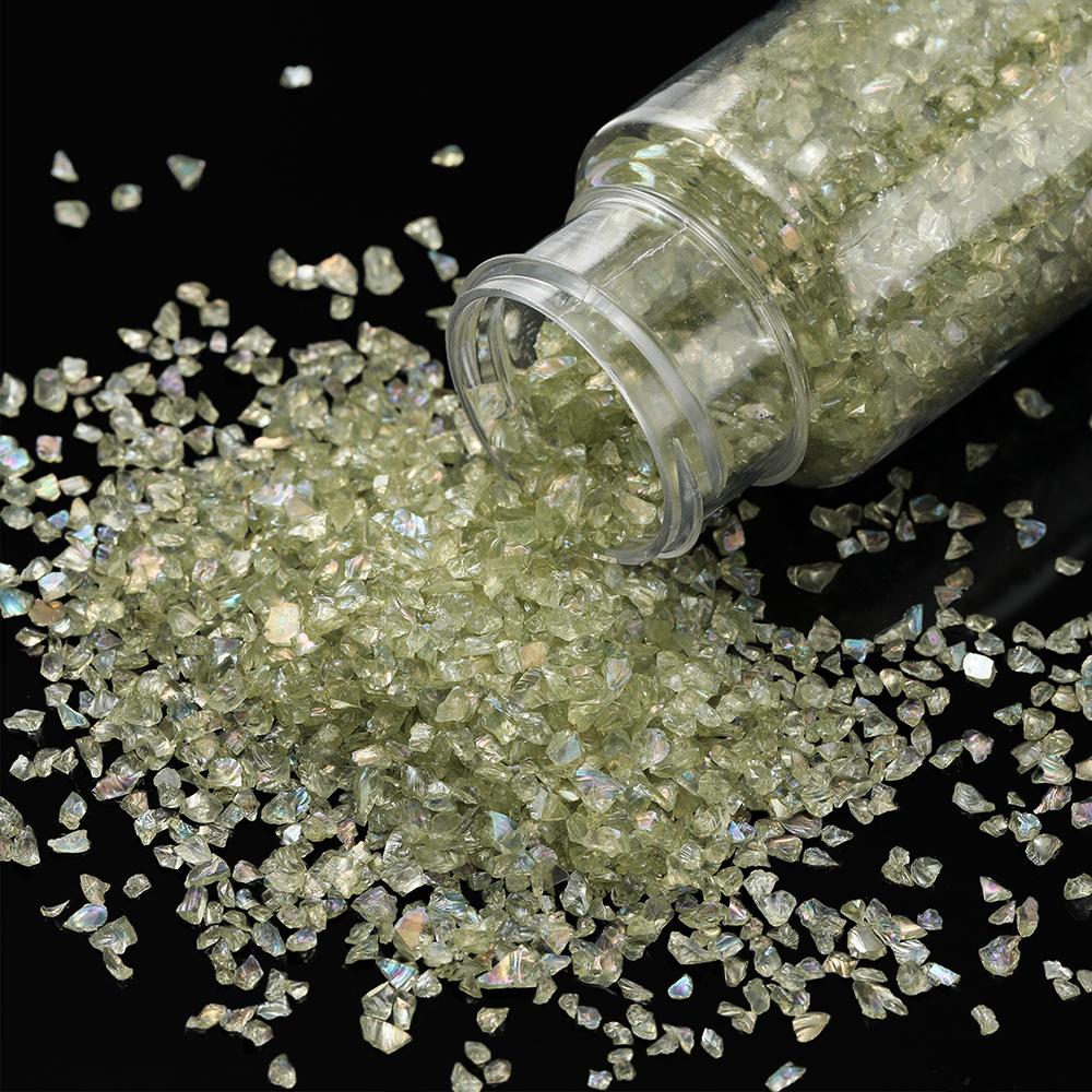 30g/Bottle Glass Crushed Stone Irregular Crystal Gravel Filling For DIY Epoxy Resin Mold Filler Craft Decorative Nail Art Filler