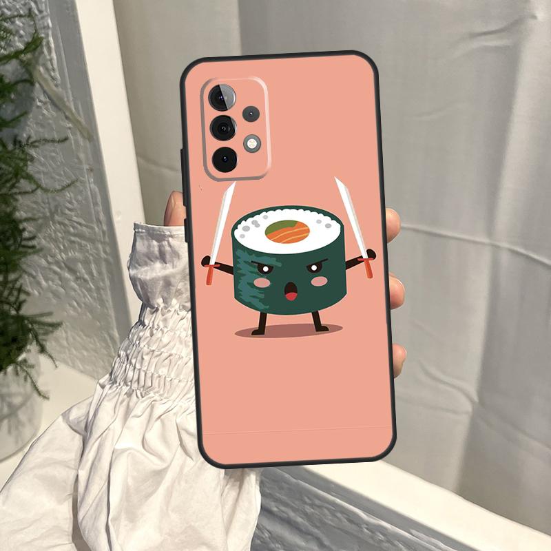 Japanese Sushi Food Case For Samsung Galaxy A56 A36 A16 A06 A54 A34 A14 A13 A53 A12 A22 A32 A52 A35 A15 A55 A17