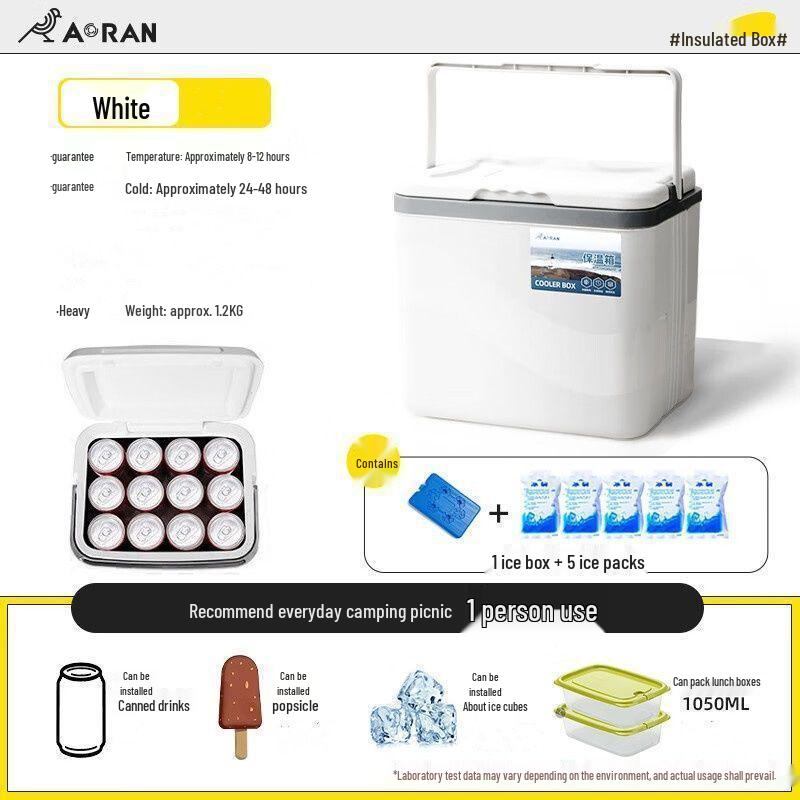 Compact Insulated Ice Box for Outdoor, Fishing, Camping, and Car Use