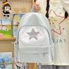 Schultasche Schultasche Rucksack für Mädchen der Mittelstufe Koreanische Version mit Sternenprint Highschool-Schüler lässig schlicht und leicht Schüler