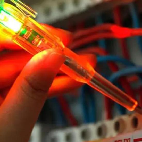 Smart Voltage Tester Pen with Self-Test Button Dual LED Lights Breakpoint Finder Screwdriver Tip Voltage Detection Pen