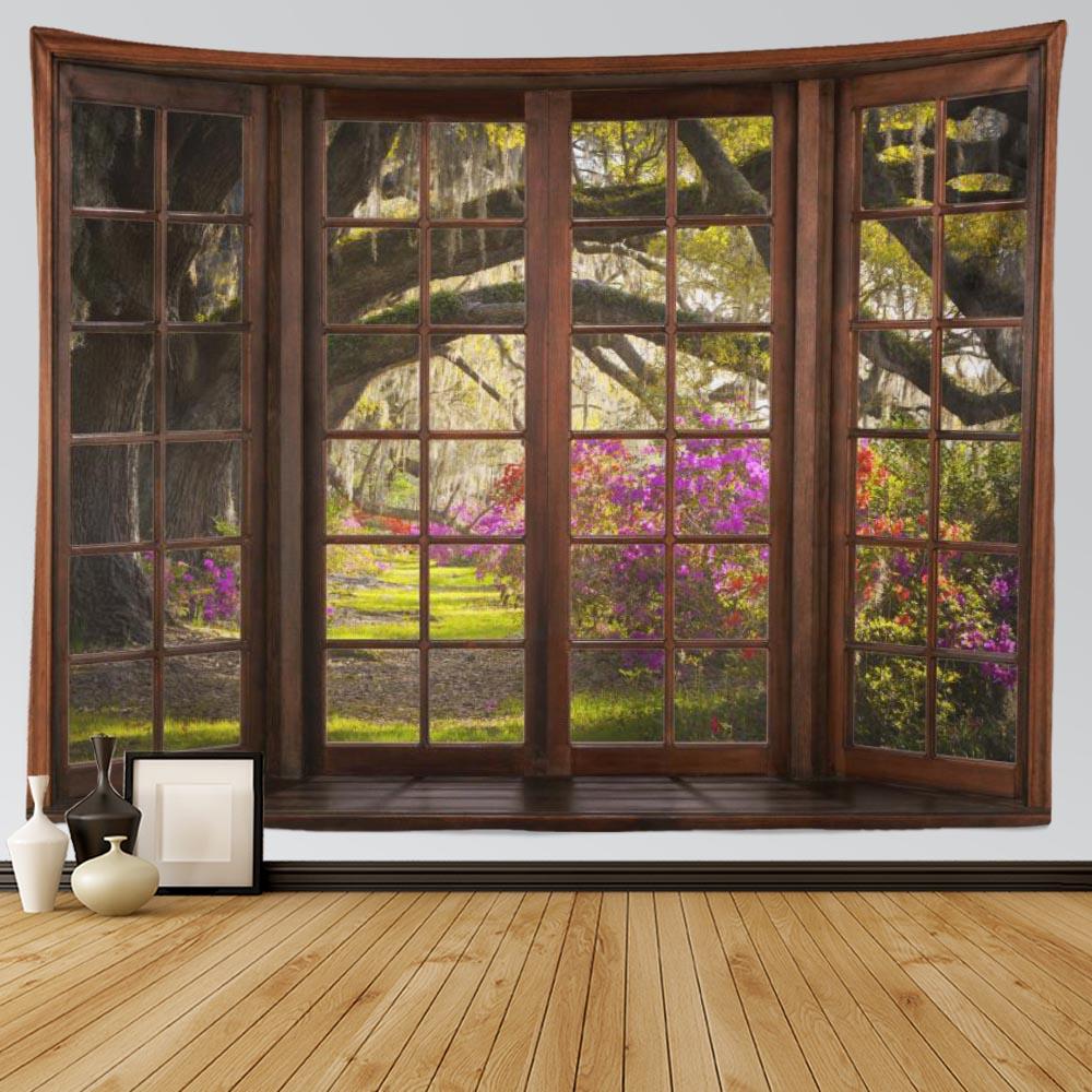 Window Scenery Decoration Tapestry Hippie Wall Bohemian Style   Bedroom Dormitory