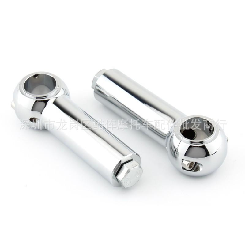 Harley-Davidson Handlebar Riser Spacer 4 Inch Tall 25mm Stem Extension Black Or Chrome Finish