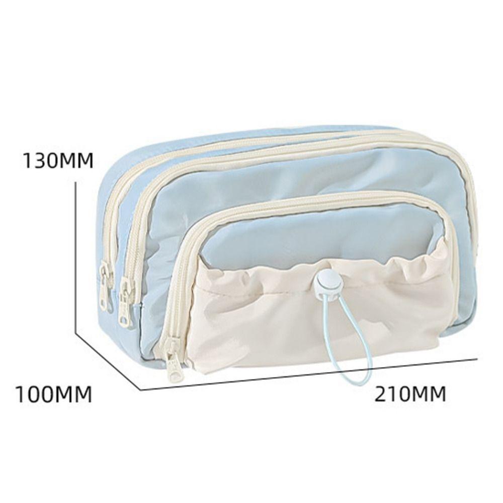 Five-Layer Pen Bag Zipper Pen Storage Bag Fashion Pencil Case  Gift