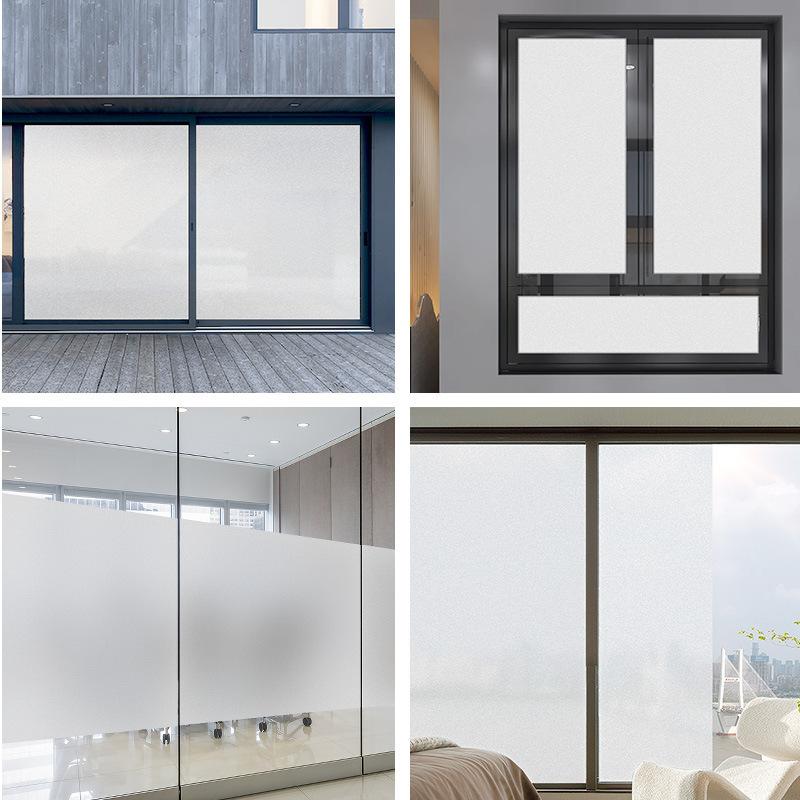 Electrostatic Matte Glass Film, Bathroom Light Transmission Opaque Window Sticker, Office Sunscreen, Sunshade and Heat Insulation Film