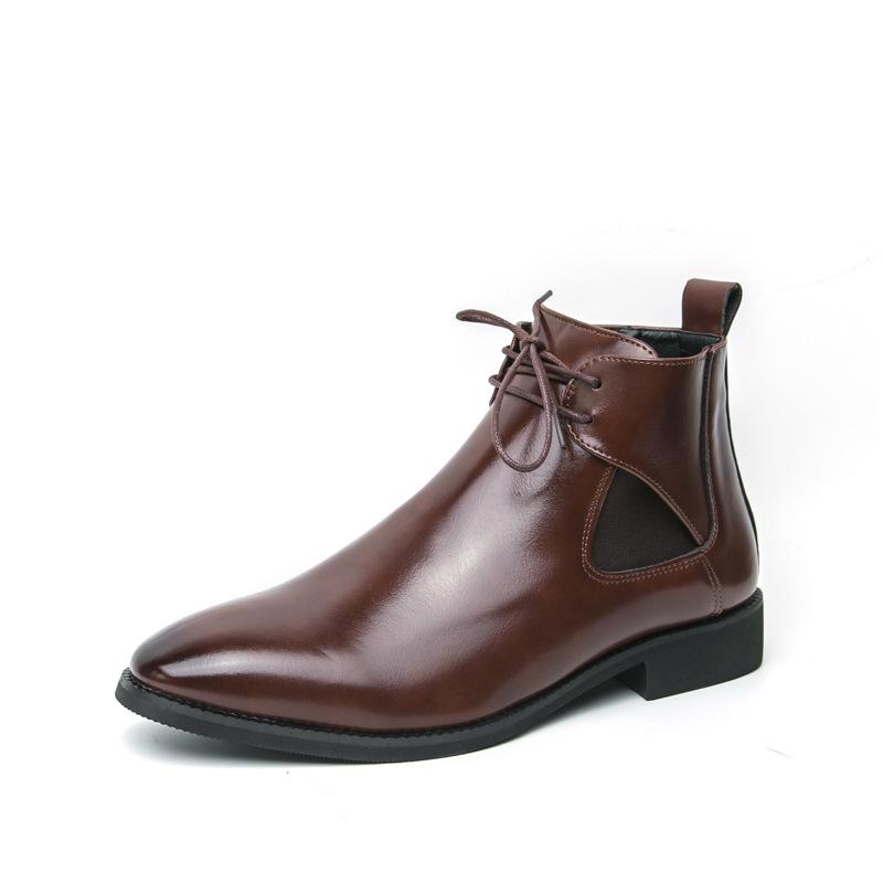 

Мужские ботинки Мартин в стиле ретро, с высоким голенищем, модная верхняя одежда, деловые кожаные ботинки, молодежная обувь большого размера 47